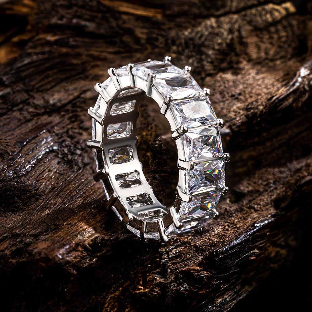 Cubic Zirconia Baguette Eternity Ring