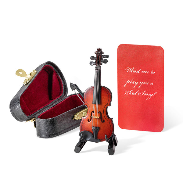 Worlds Smallest Tiny Violin for Complainers that Plays Music, Novelty/Useless/Joke/Gag Gifts, Cool Gifts for Bosses, Mini Things that Actually Work