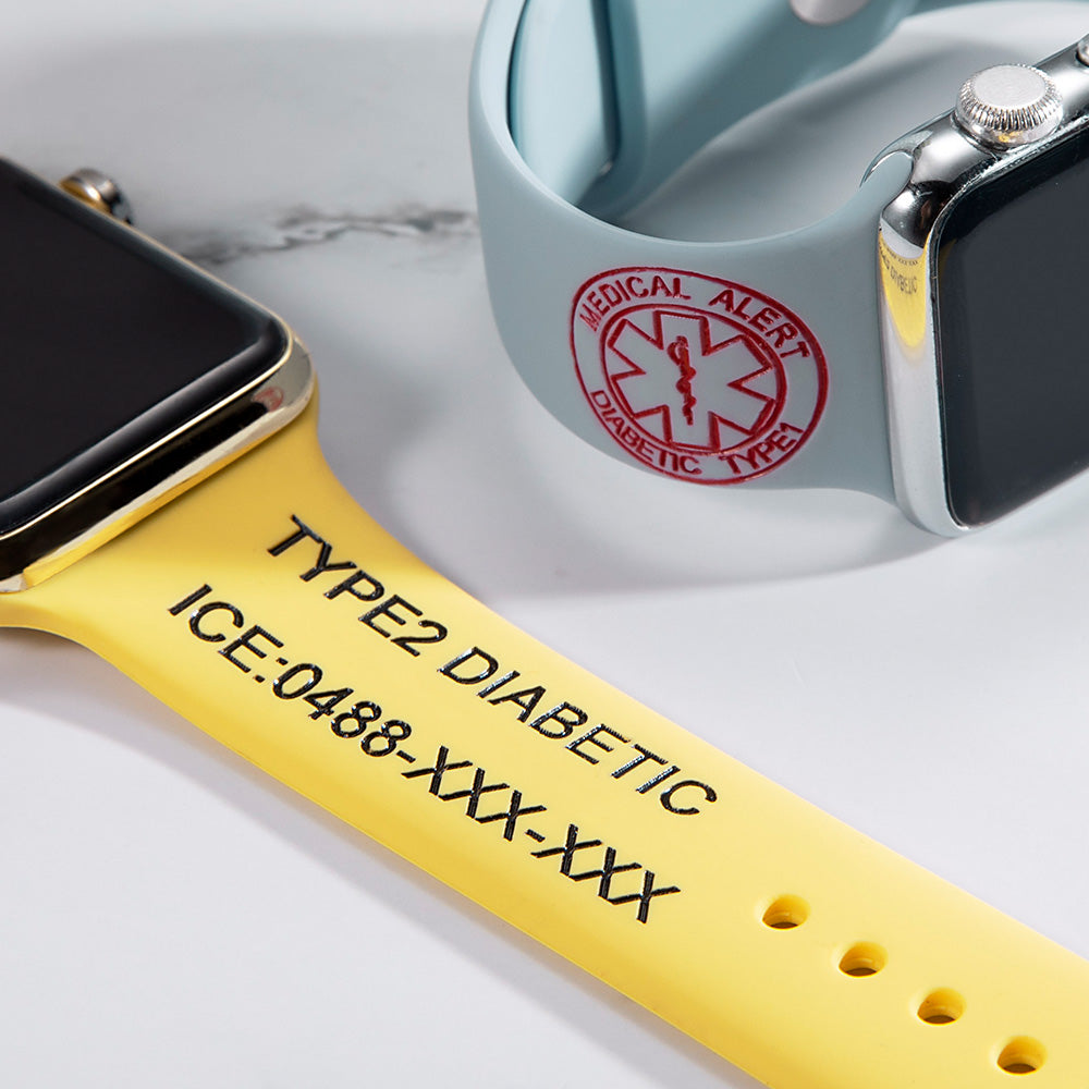 Customized Medical Alert Watch Band For Apple Watch