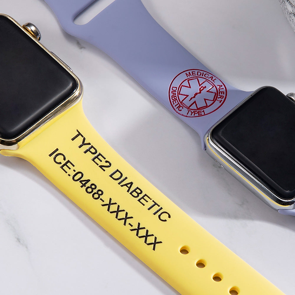 Customized Medical Alert Watch Band For Apple Watch