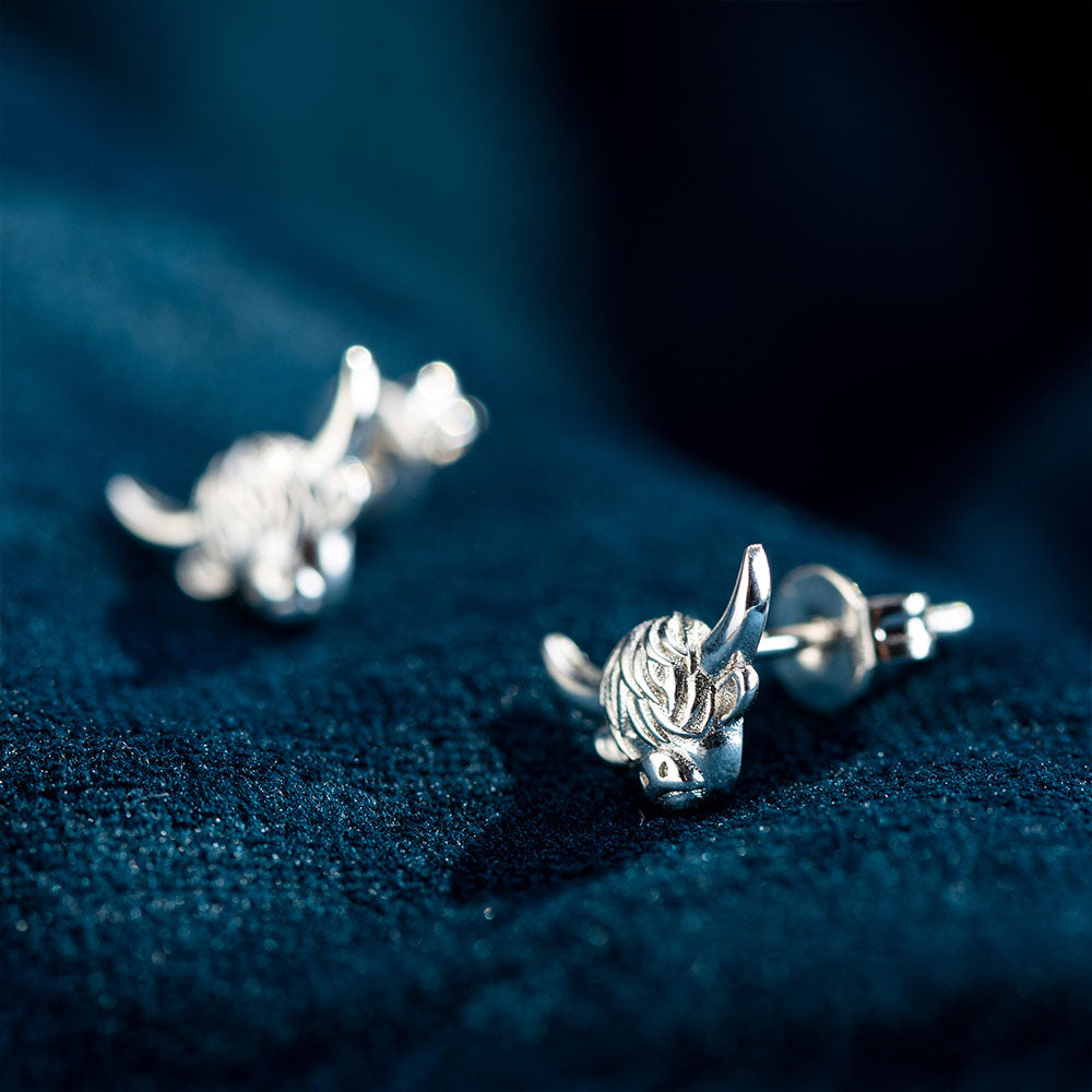 Highland Cow Stud Earrings