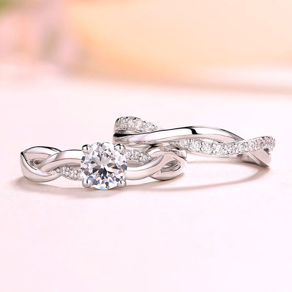 Customized Infinity Love Promise Ring Set