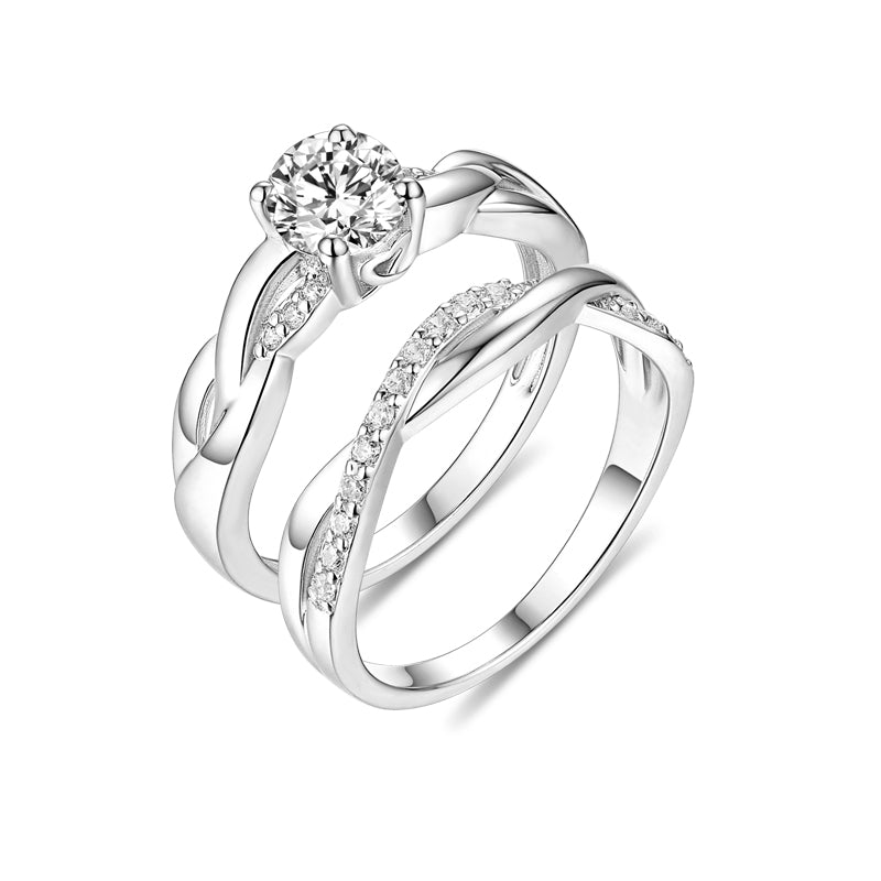 Customized Infinity Love Promise Ring Set