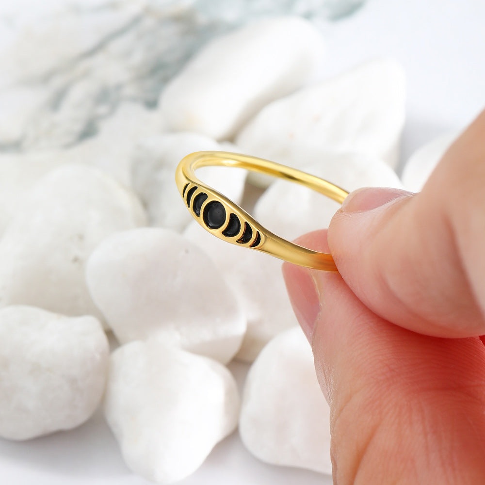 Moon Simple Phase Ring Brass