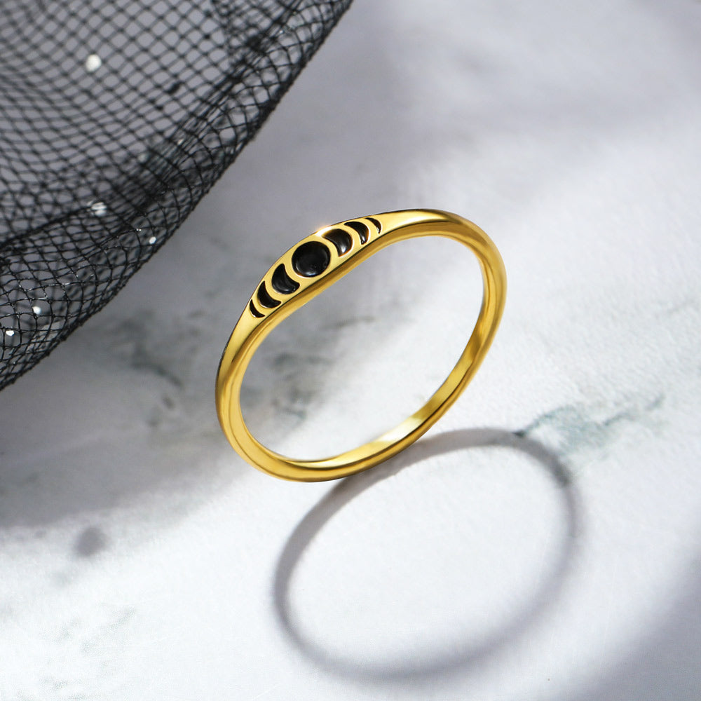 Moon Simple Phase Ring Brass