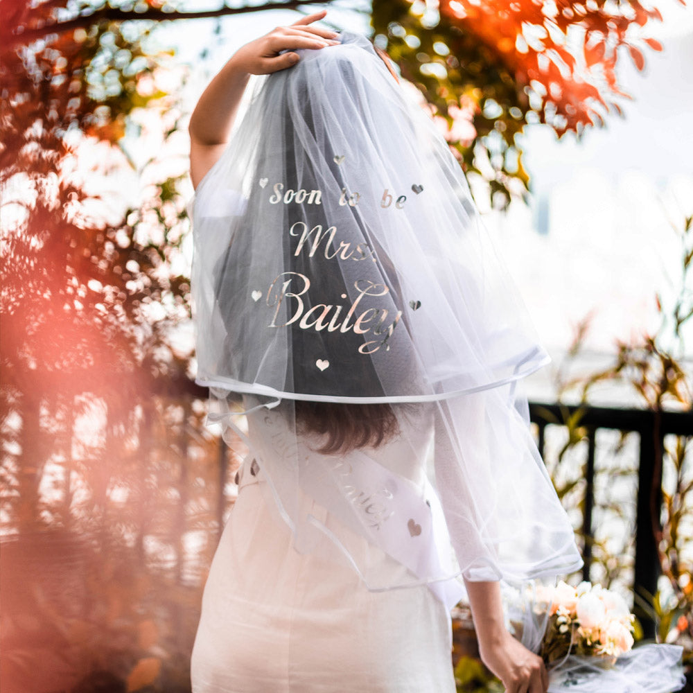 Personalized Hen Party Bride Veil