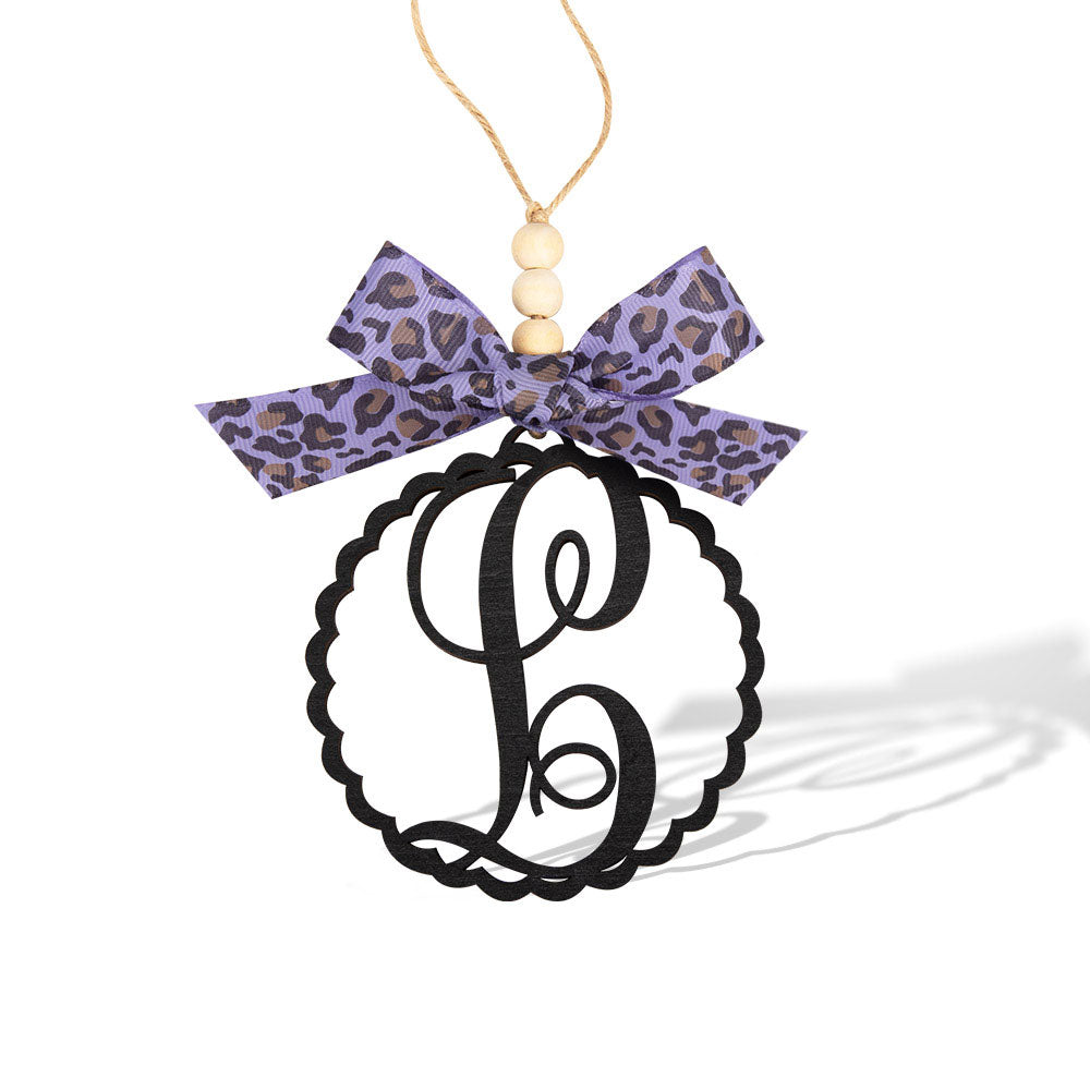 Beaded Custom Monogram Car Mirror Charm Gift for Her