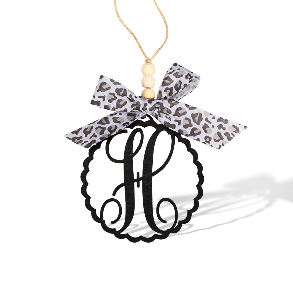 Beaded Custom Monogram Car Mirror Charm Gift for Her