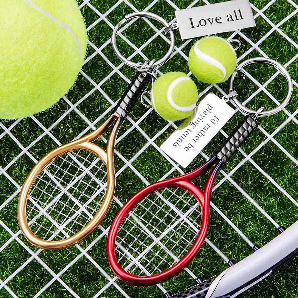 Personalized Engraved Tennis Keychain