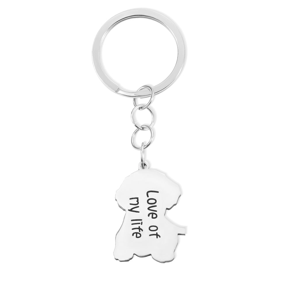 Custom Cat Photo Engraved Keychain